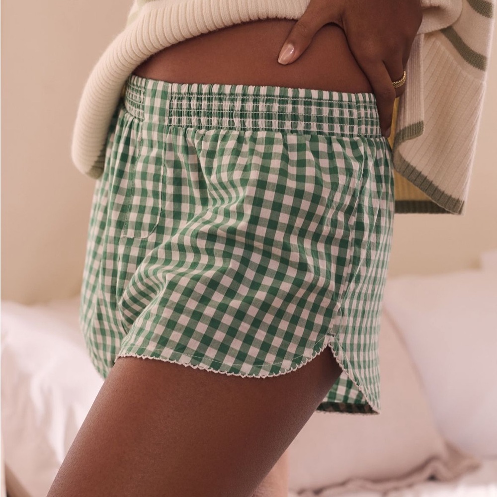 Anthropologie Dolphin Boxer Shorts Green Motif small